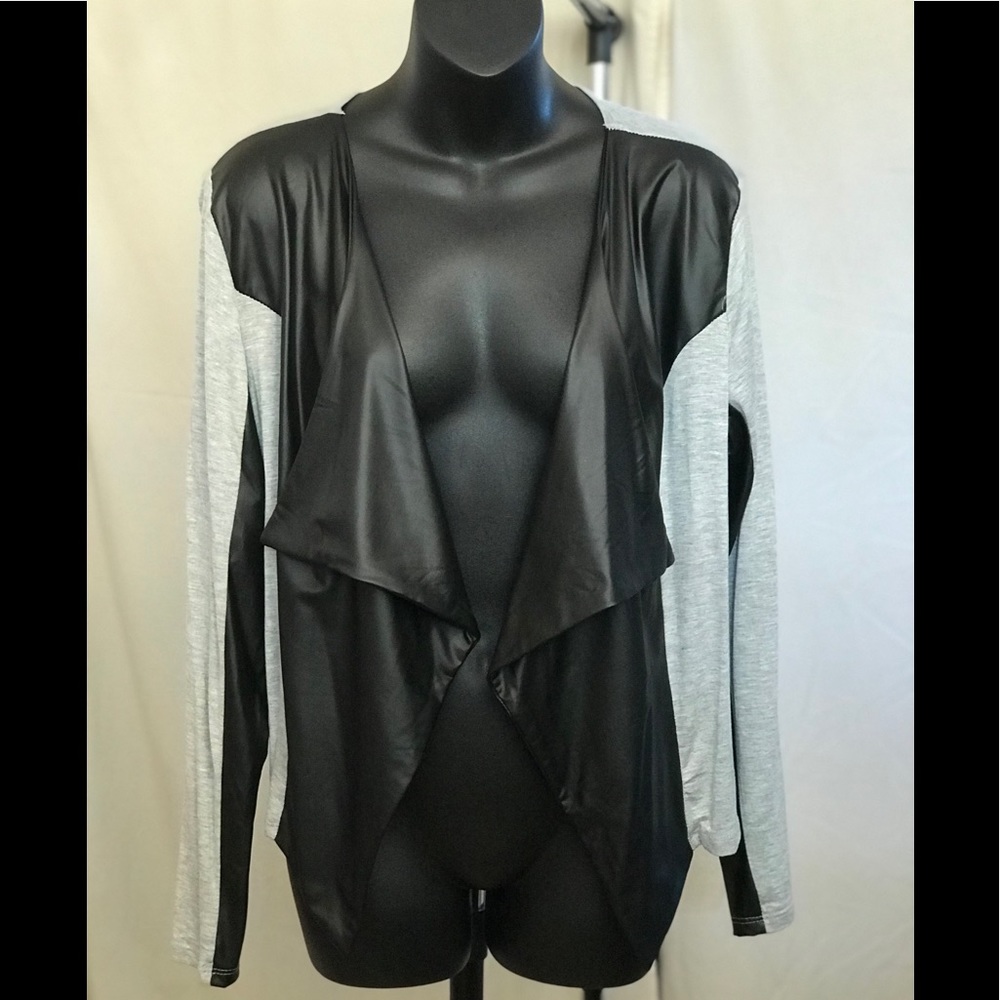Black and grey open up shirt